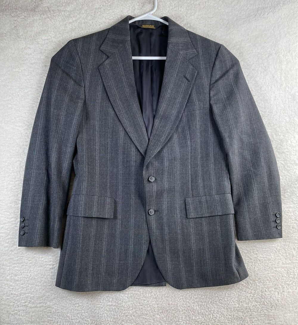 Richmann Brothers Wool Blazer Mens Sz 42 Gray Embassy Square Suit Jacket READ